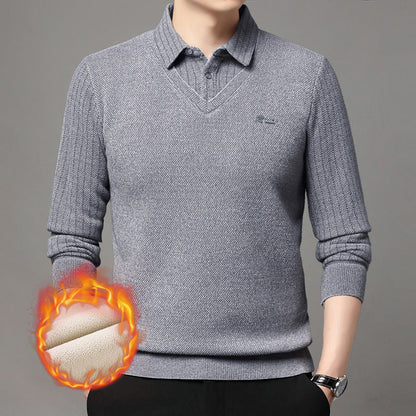 Herren Pullover Eleganter V-Ausschnitt Klassisch Berlin Style