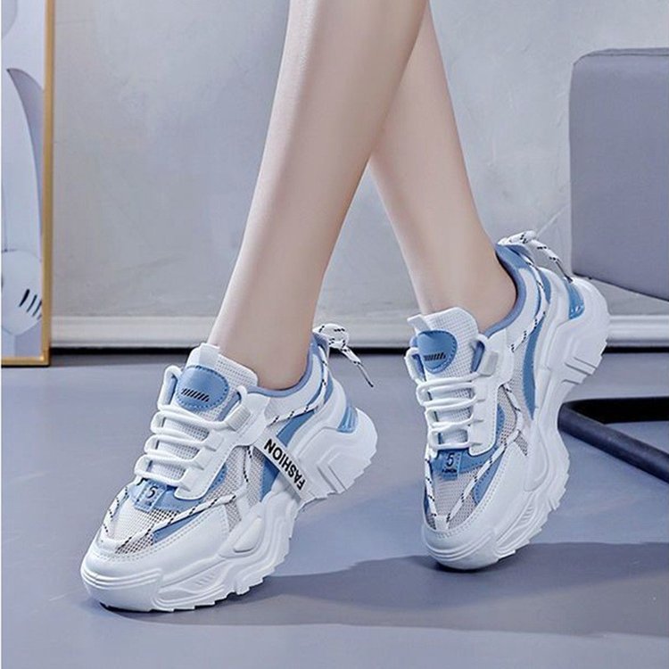 Damen Sneaker Sportlich Leicht Mesh Laufsohle