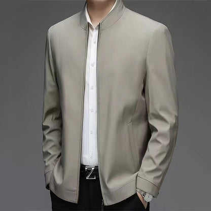 Herren Übergangsjacke Lässig Reißverschluss Hochkragen Modern
