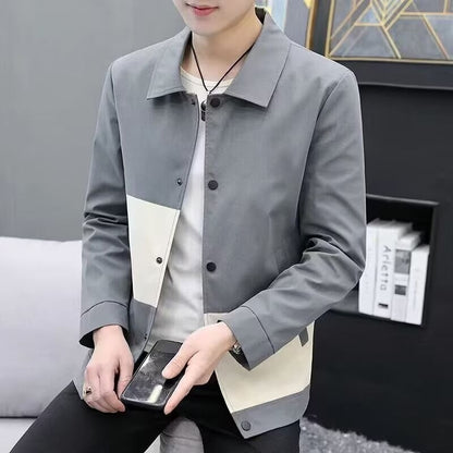 Herren Übergangsjacke Modern Farbblock Design Trendy