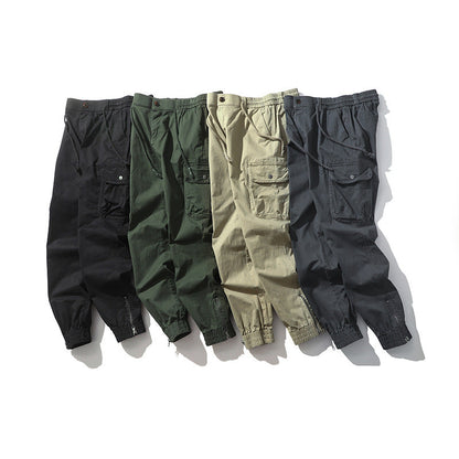 Herren Cargo-Hose elastisch mit Seitentaschen Bequem