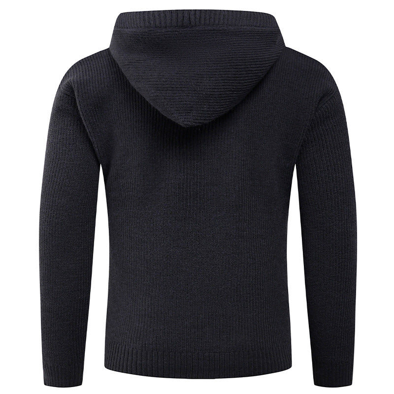 Herren Pullover Schalkragen Elegante Knöpfe Modern
