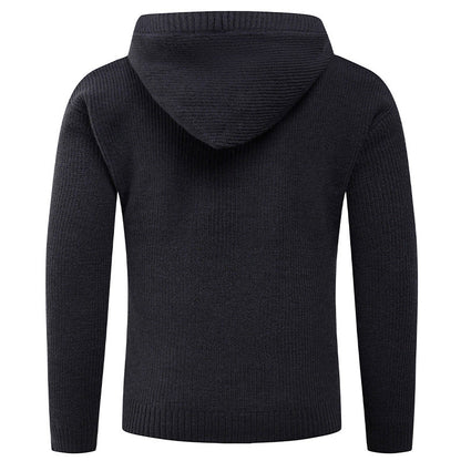 Herren Pullover Schalkragen Elegante Knöpfe Modern
