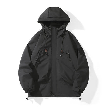 Herren Funktionsjacke Wetterfest mit Kapuze und Taschen