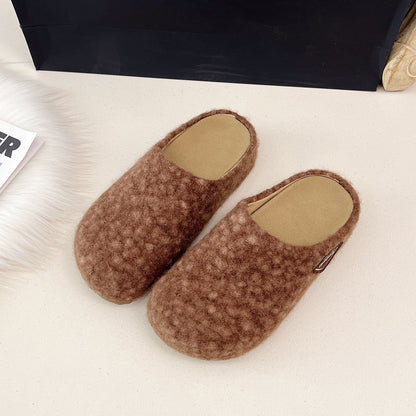 Damen Filz Clogs Warm Flauschig Winter