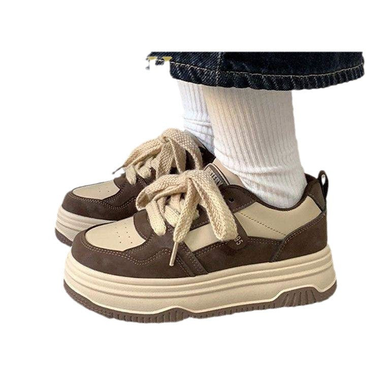 Damen Sneaker Plateau Schuhe Modisch Einzigartig Schnüren