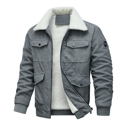 Herren Winterjacke Steppjacke Warm mit weichen Kragen