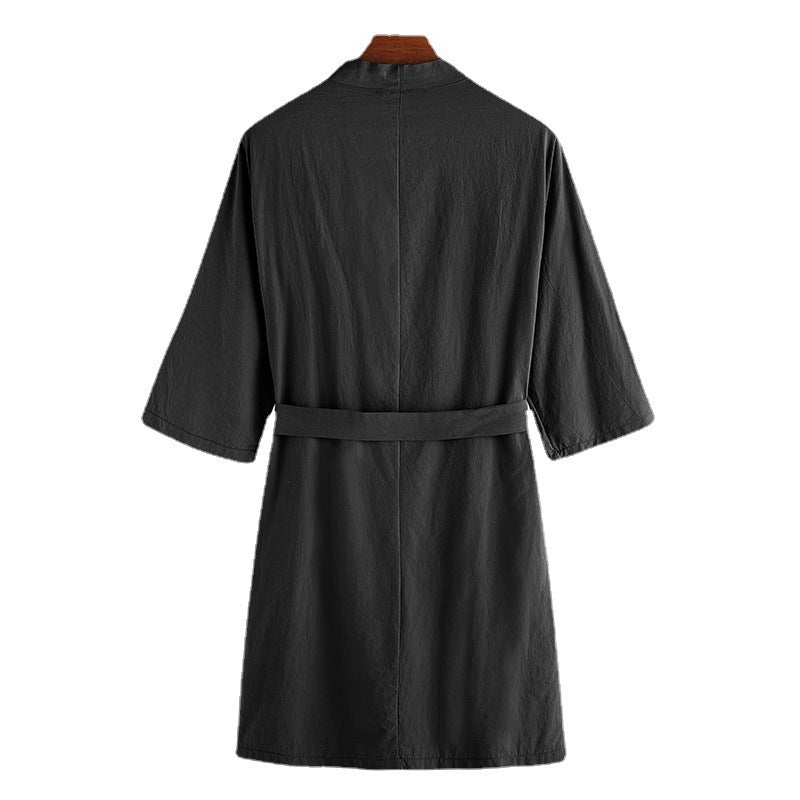 Herren Leinenbademantel Luxus Qualität Modern