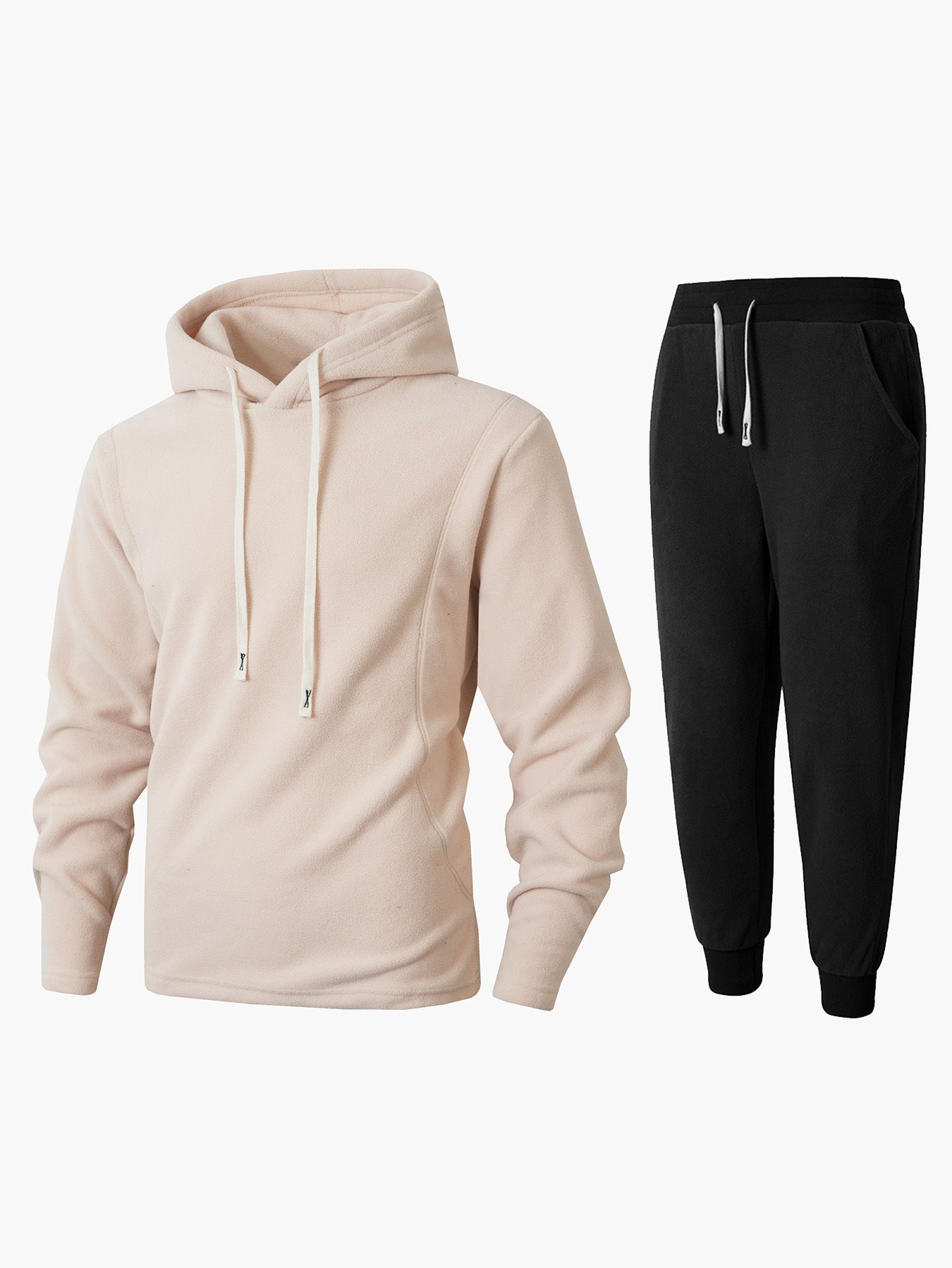 Herren Sportanzug Fleece Kapuzenpullover Jogginghose Set