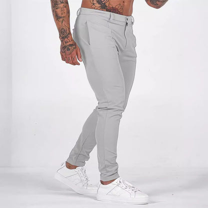 Elastische Herren Fitnesshose mit Reißverschlüssen Sportlich