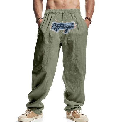 Herren Freizeithose Bequem Elastisch Mit Logo