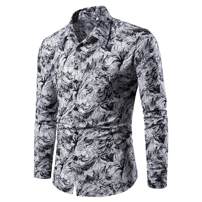 Herren Bluse Modern Floral Style Trendig - BerlinGlamour