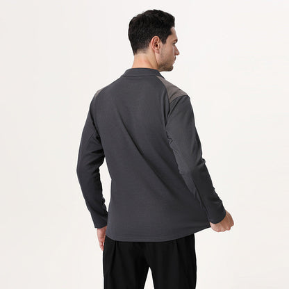 Herren Langarmshirt Sportlich atmungsaktiv mit Reißverschluss