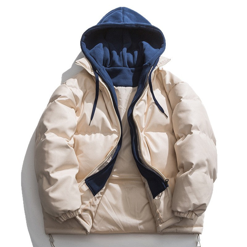 Herren Daunenjacke Steppweste Warm Abnehmbare Kapuze
