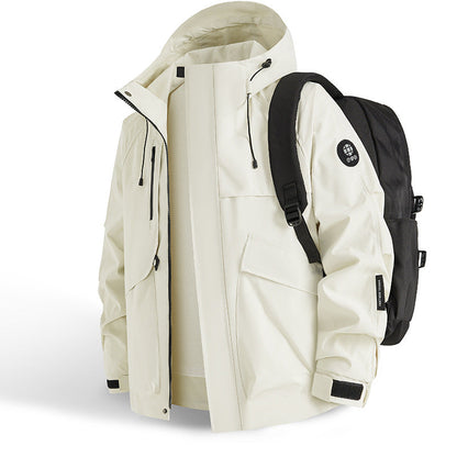 Herren Outdoor-Jacke Wasserdicht atmungsaktiv mit vielen Taschen