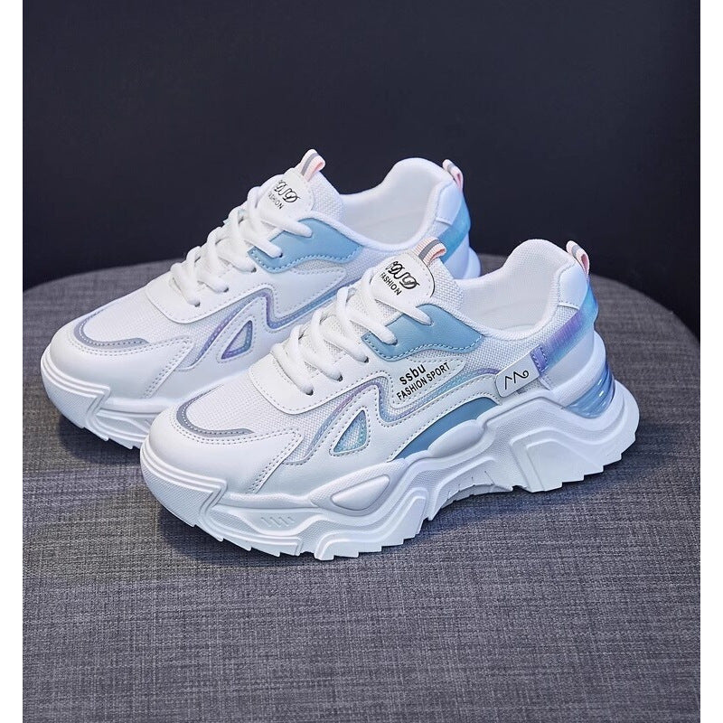 Damen Sneaker Chunky Glänzend Auffällig Modisch - BerlinGlamour