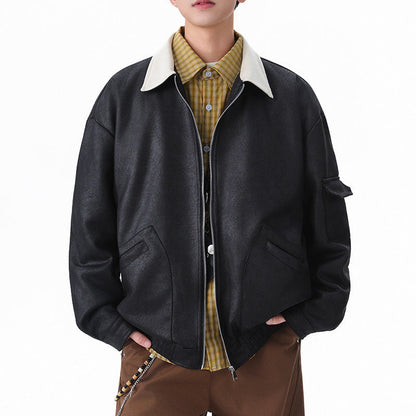 Männer Utility-Jacke Oversized Reißverschluss Praktisch Modern