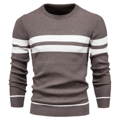 Herren Sweatshirt Streifenmuster Modern Sportlich