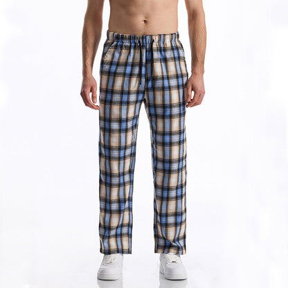 Bequeme Herrenhose Karomuster Freizeit Hose Modern