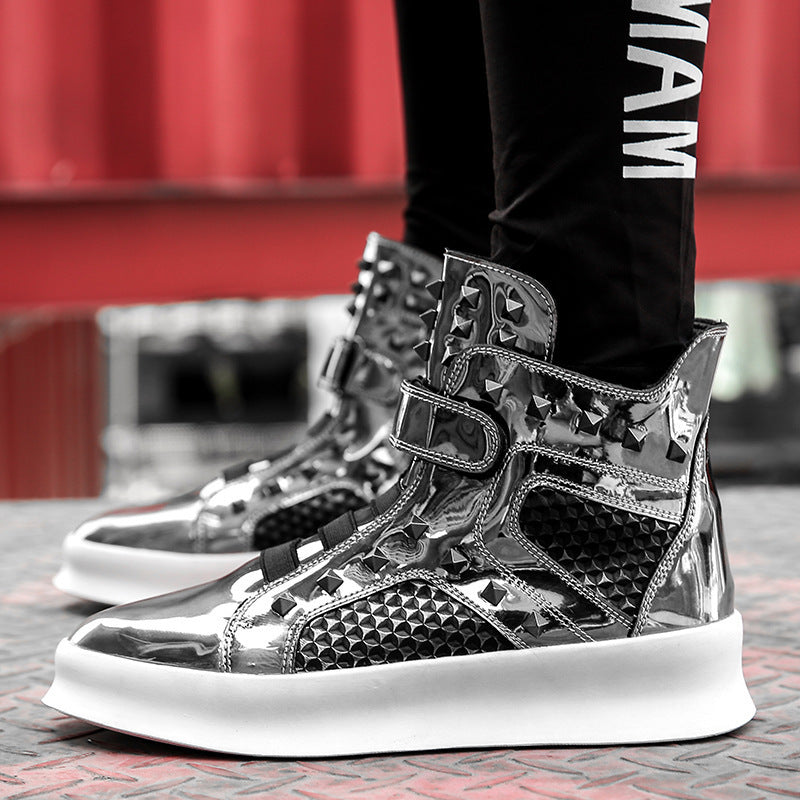 Damen High-Top Sneaker Netzoptik Rutschfest Modern - BerlinGlamour