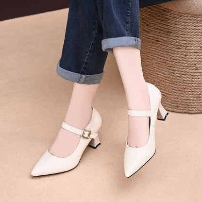 Elegante Damen Pumps Slingback Hochhackig mit Schnalle