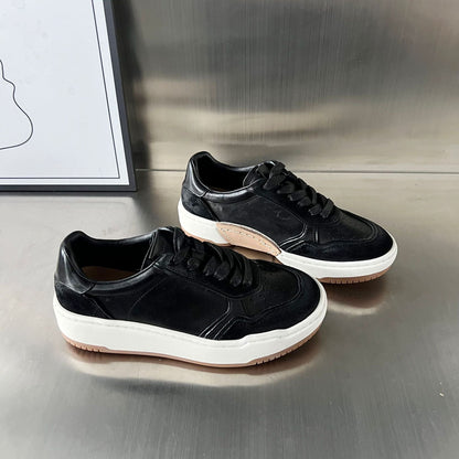 Damen Sneaker Bequem Leder Elegante Mode