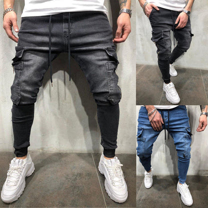 Herren Jogginghose Slim Fit Cargo Bequem Mit Taschen - BerlinGlamour