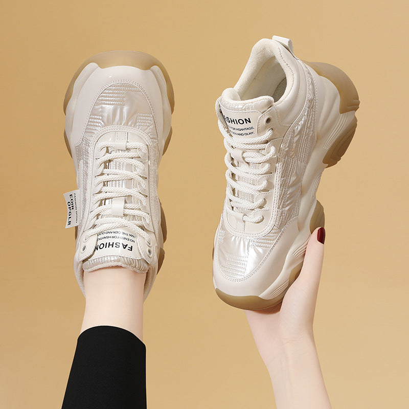 Damen Sneaker Sportlich Ergonomisch Glänzend