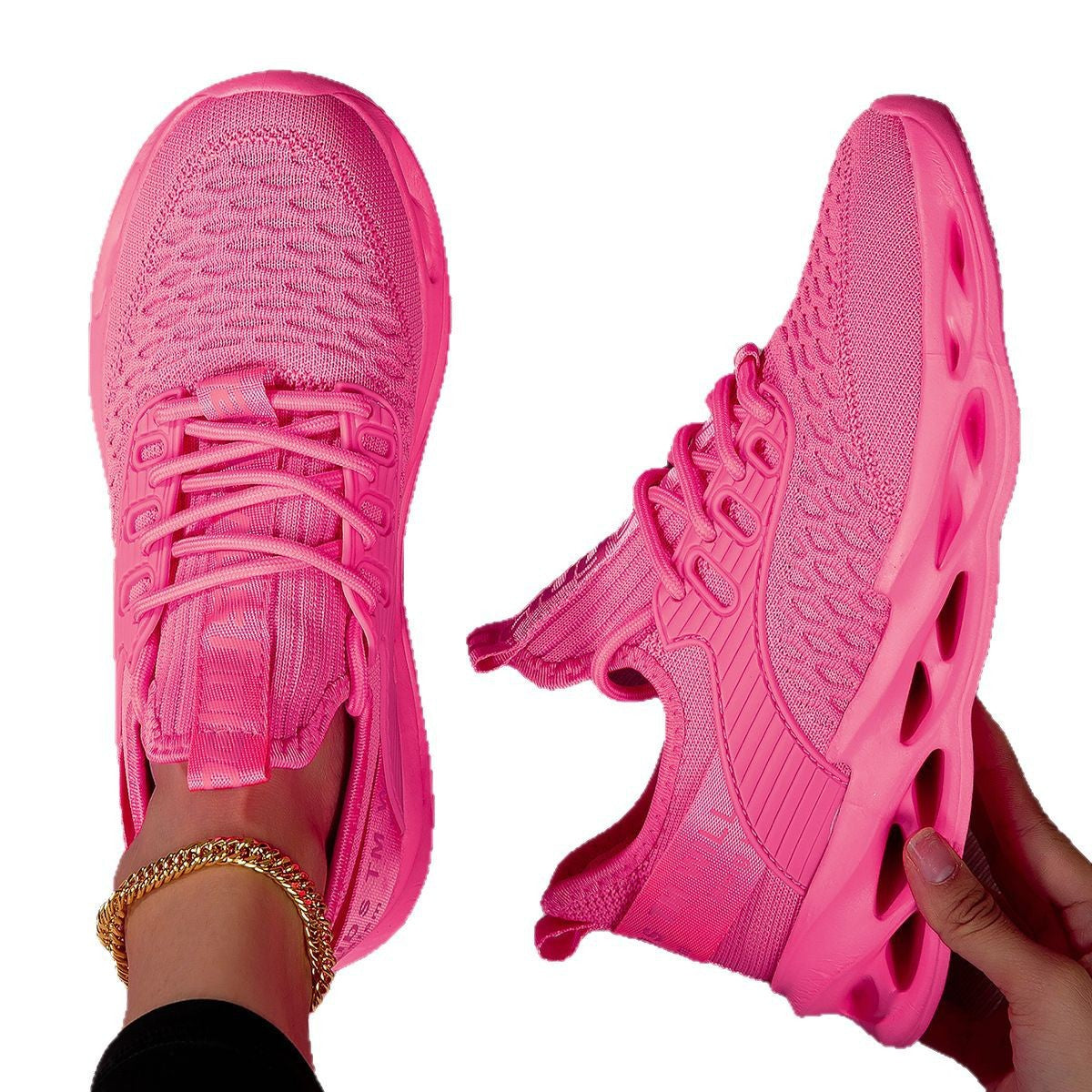 Damen Laufschuhe Atmungsaktiv Elastisch Griffig