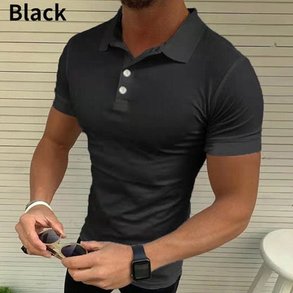 Herren Polohemd Slim Fit Moderner Kragen