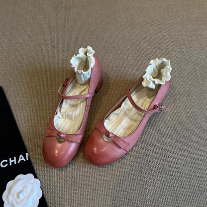 Damen Ballerinas Bequem Kreuzriemen Schnürung Elegante Schuhe