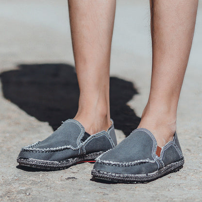 Damen Slip-On Schuhe Denim Blau Bequem