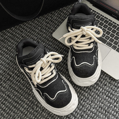 Damen Sneaker Trendy Sportlich Weiße