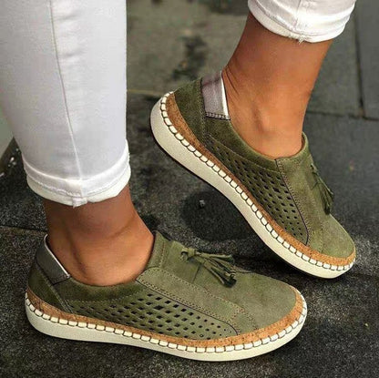 Damen Sneaker Atmungsaktiv Komfortabel mit Fransen