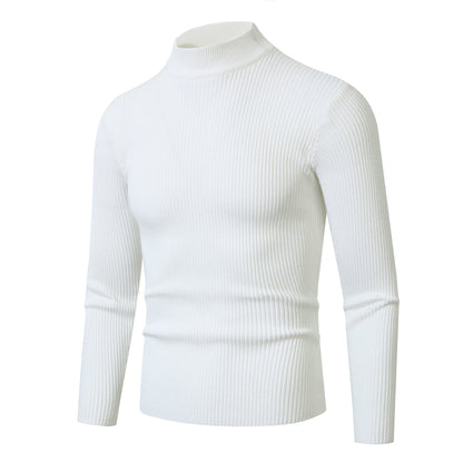 Herren Rollkragenpullover Gerippt Modern Elegant