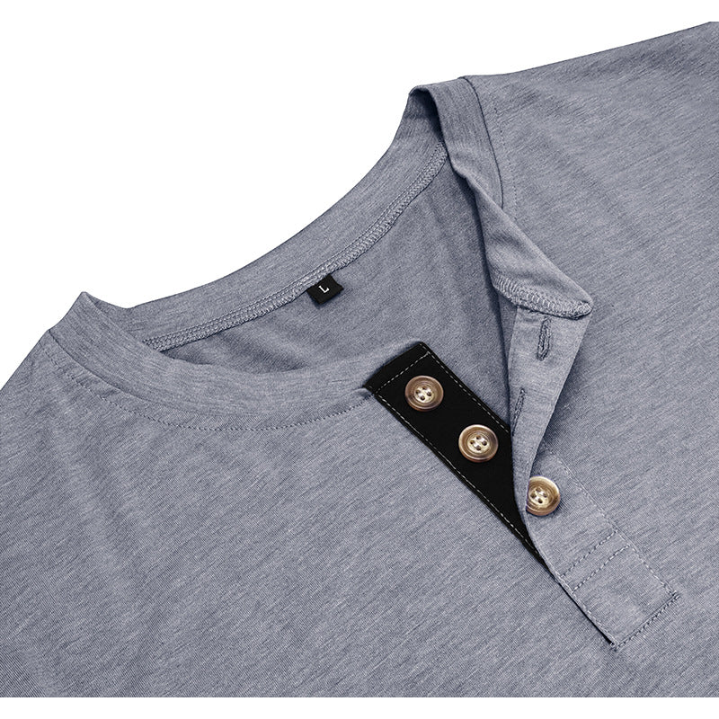 Herren Langarmshirt Modern Knopfdetails Elegant