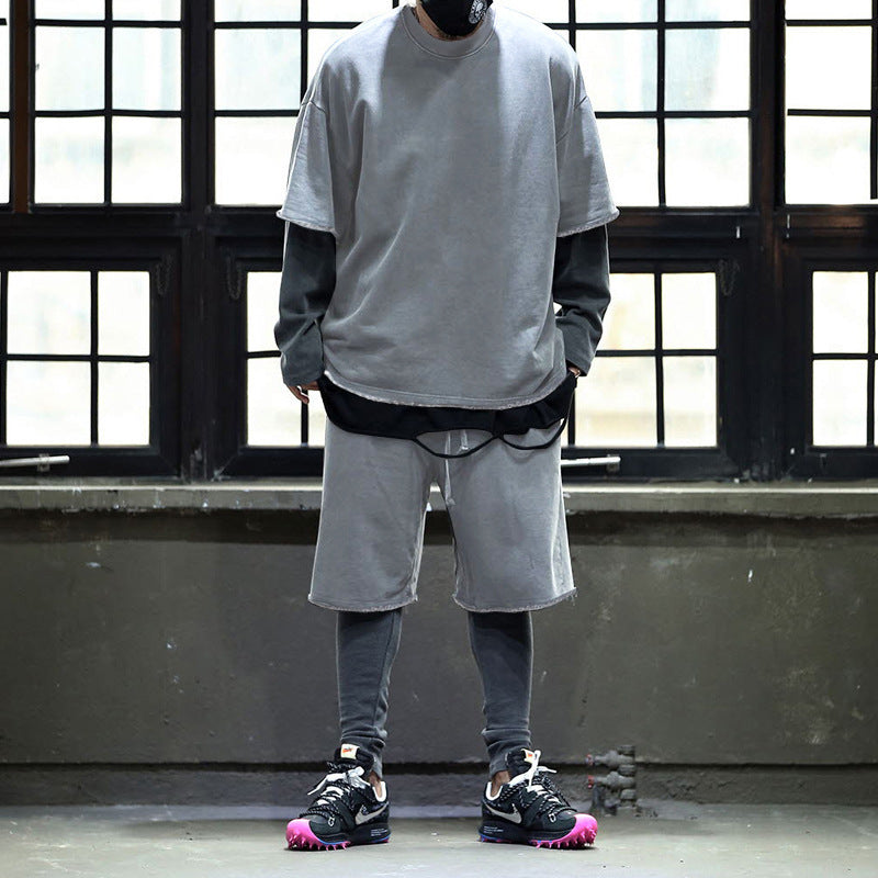 Herren Freizeit-Set mit Oversized T-Shirt und lockeren Shorts Modern - BerlinGlamour