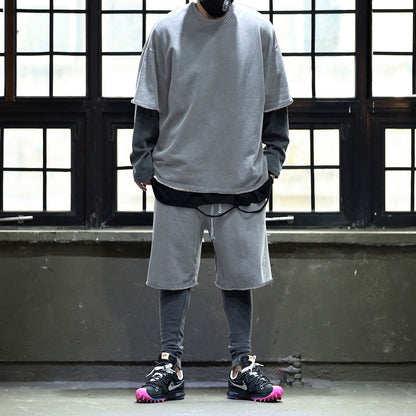 Herren Freizeit-Set mit Oversized T-Shirt und lockeren Shorts Modern - BerlinGlamour