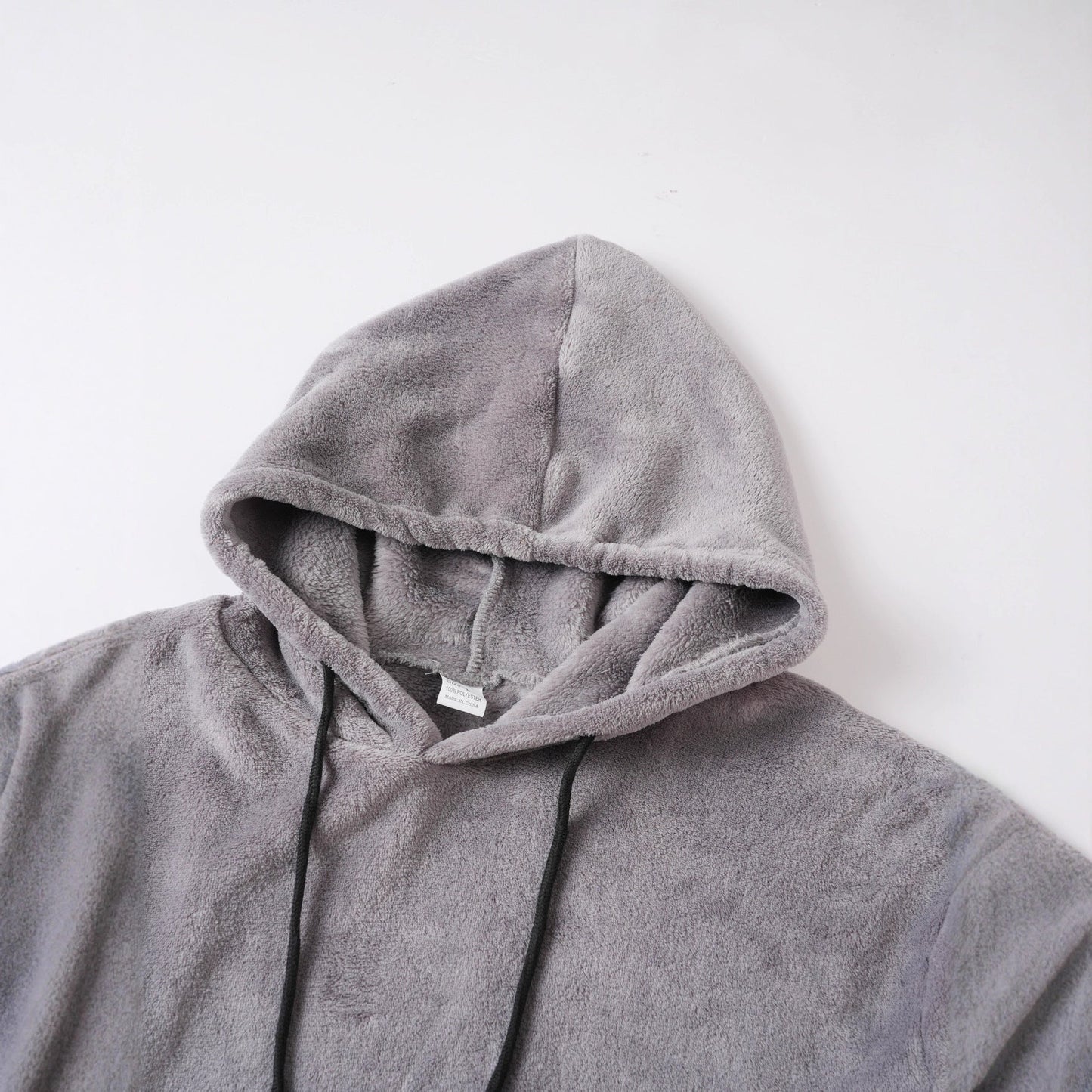 Herren Sweatshirt Kapuzenpullover Weich Fleece Grau