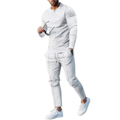 Herren Sportset mit Henley Ausschnitt Modern