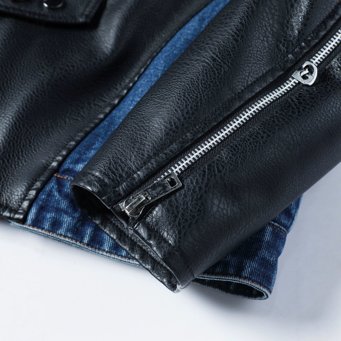 Herren Lederjacke Jeans Kombi Modern Urban