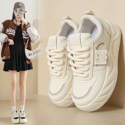Damen Sneaker Sportlich Chunky Atmungsaktiv Weite Passform