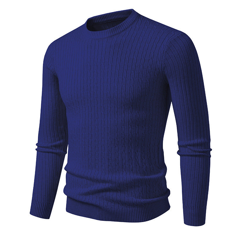 Herren Pullover Feinstrick Strukturiert Zopfmuster Elegант