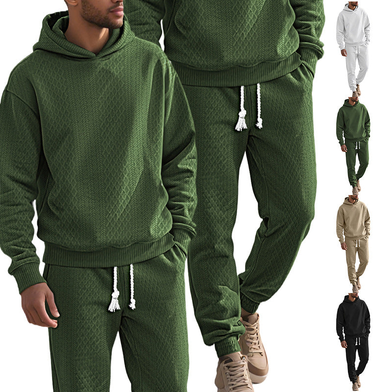 Herren Hoodie Anzug Bequem Elegant Waffelstruktur - BerlinGlamour