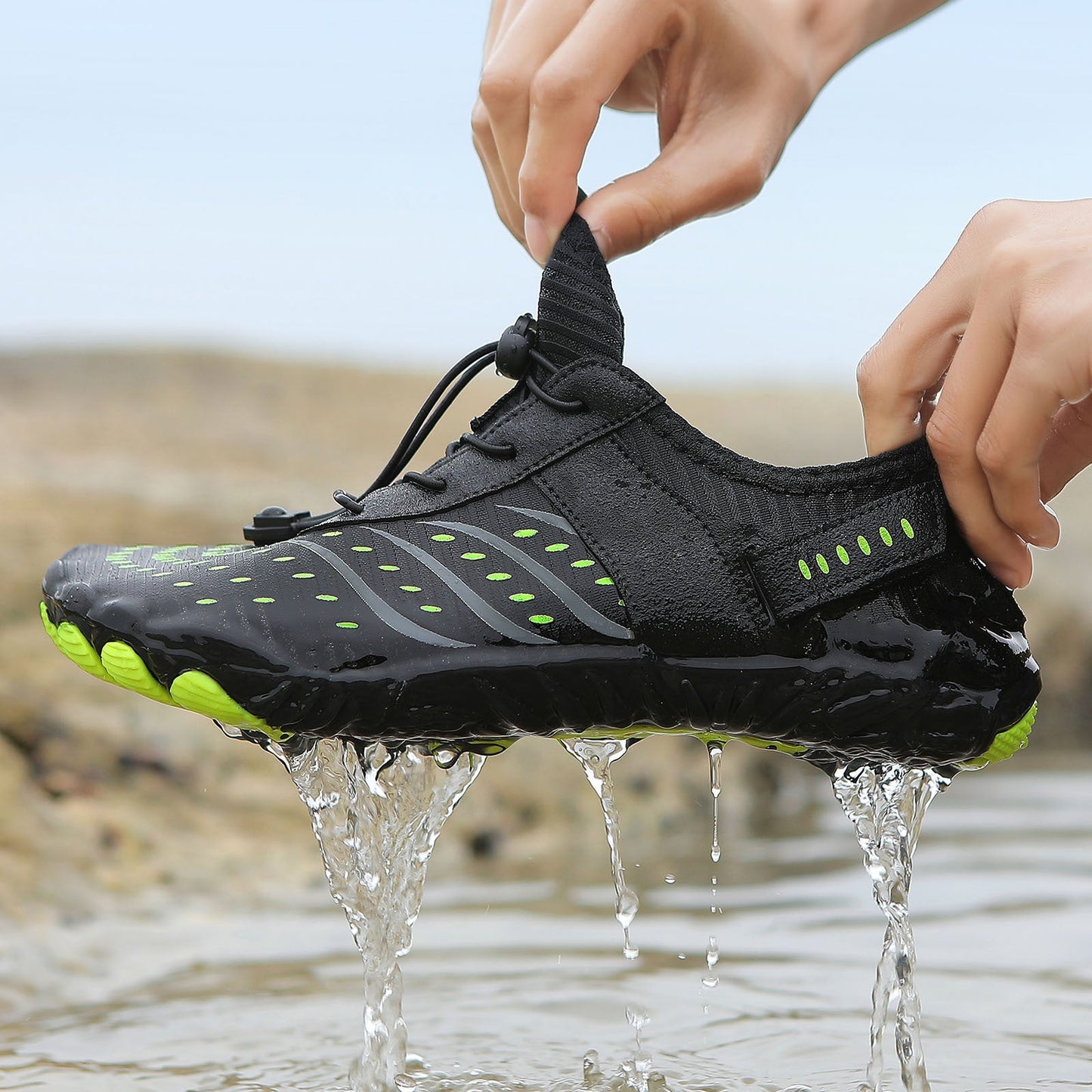 Wassersport Schuhe Damen Elastisch Schnell Schnürsystem Sportlich - BerlinGlamour