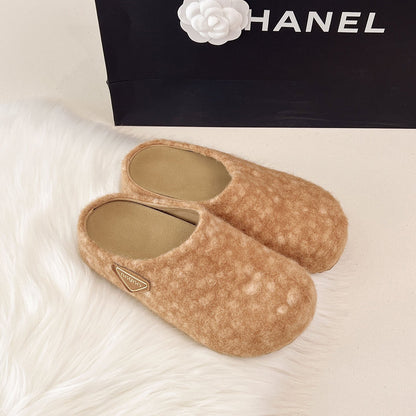 Damen Filz Clogs Warm Flauschig Winter