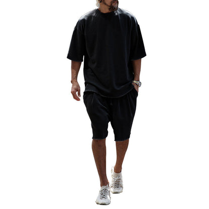 Herren Sommer Set Shorts Oberteil Relaxed Style