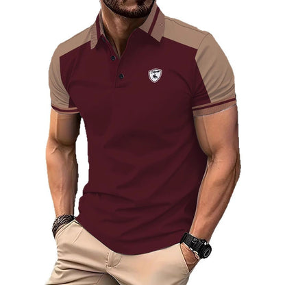 Herren Polohemd Modern Sportlich Farben