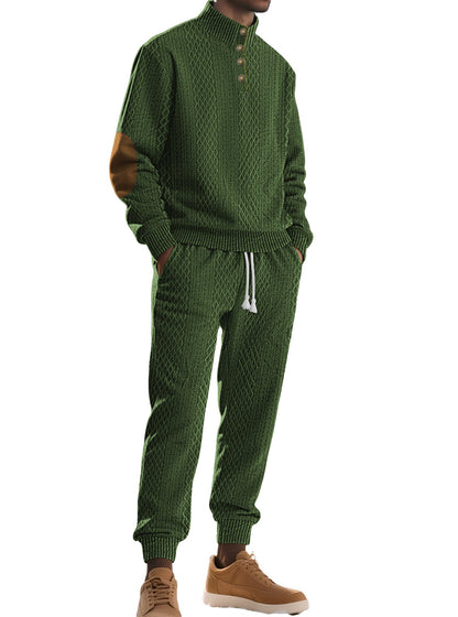 Herren Strickanzug Modern mit Kragen Warm