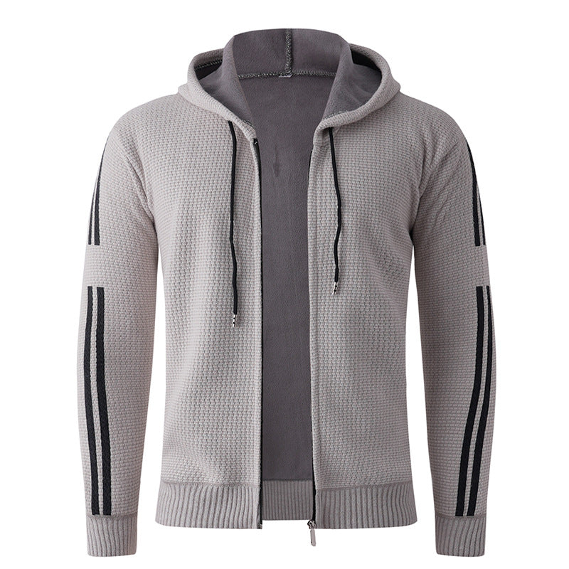 Herren Kapuzenjacke Sportlich Warm mit Weichfutter